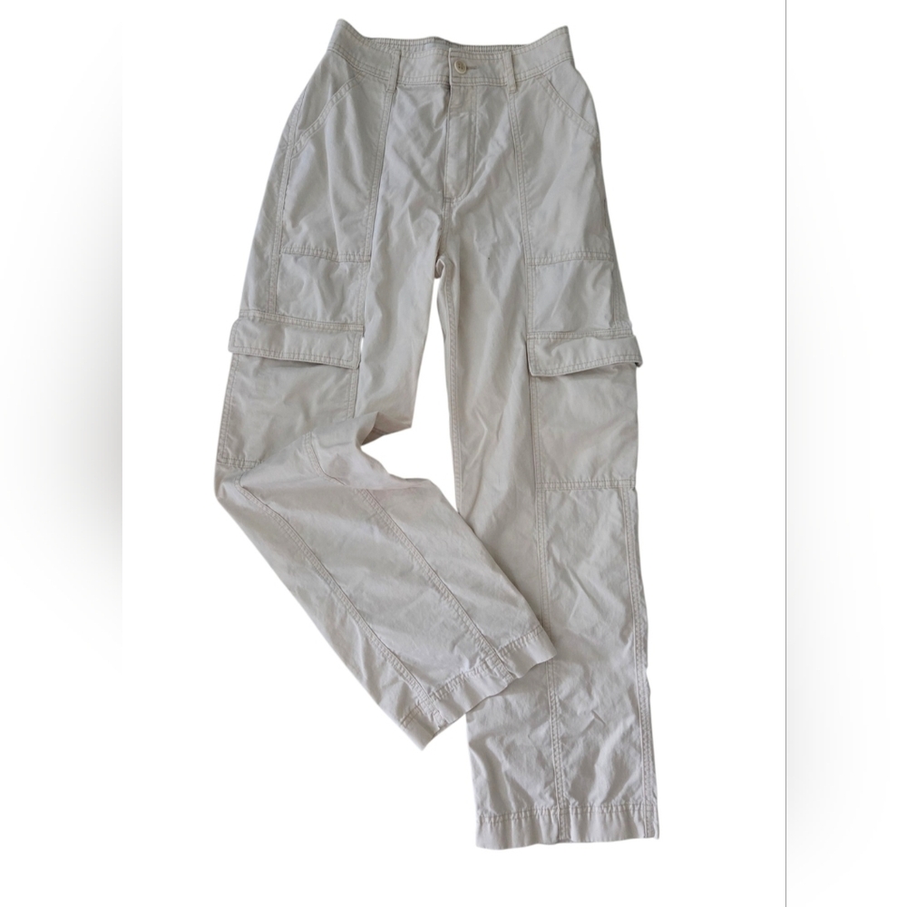 Abercrombie & Fitch Relaxed Cargo Pants Womens 27 100% Cotton High Rise Utility‎